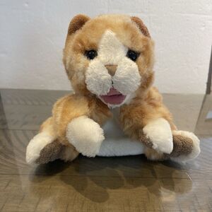 Folkmanis Orange Tabby Cat Kitty Hand Puppet Plush Stuffed Animal Toy